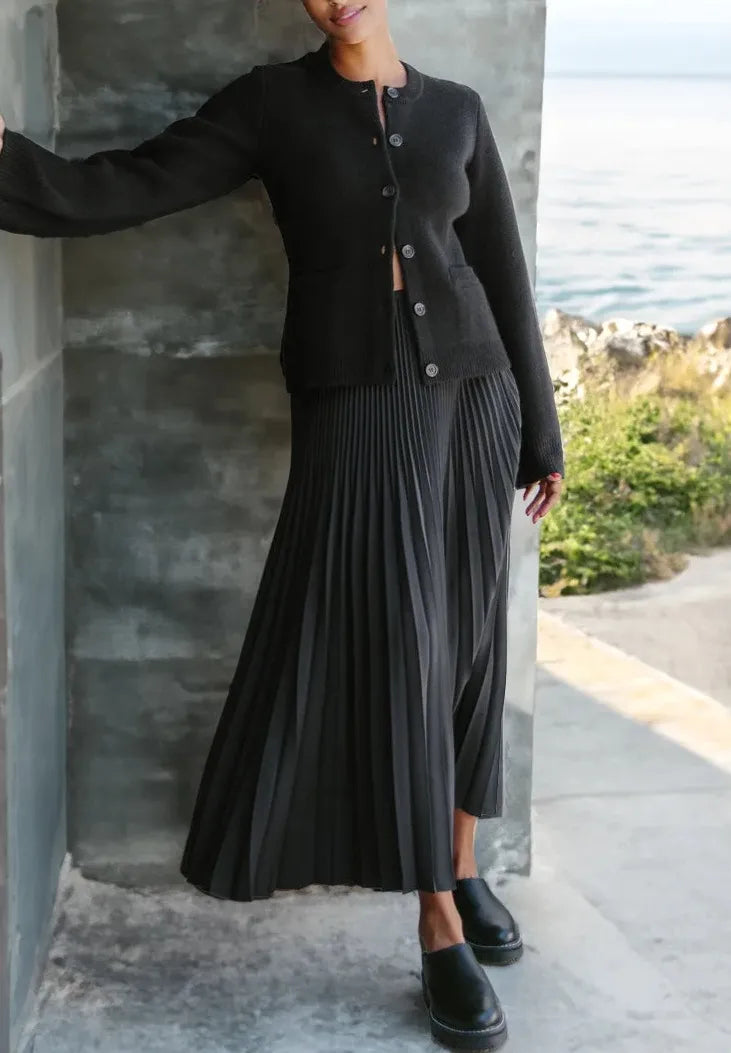 Janneke - Women's Long Button-Up Cardigan