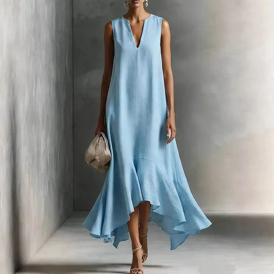 Imogen - Women's Ruffled Shaped Maxi Dress - photo 2