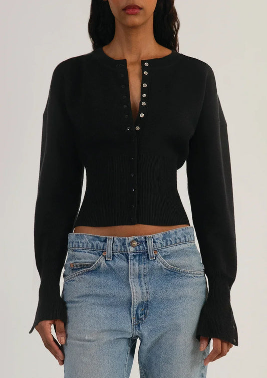 Anneliese - Women's Cropped Knit Sweater - photo 2