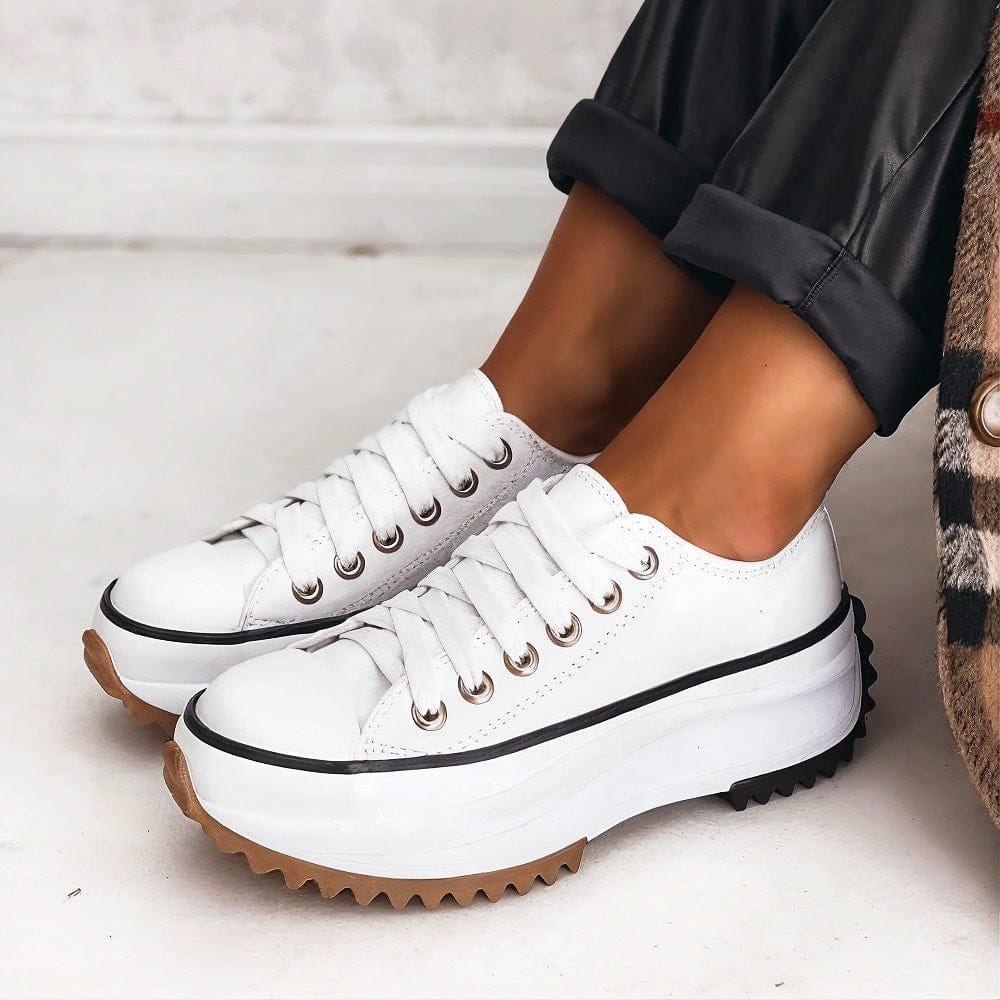 Adeline - Women's Lace-up Round Shoes
