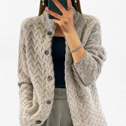 Valentine - Women's Twisted Cable Cardigan - photo 2