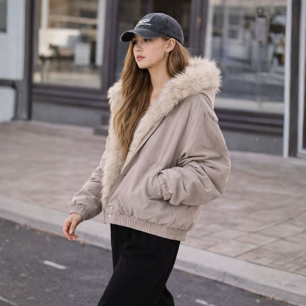 Eliane - Women's Faux Fur Hooded Winter Jacket - photo 3