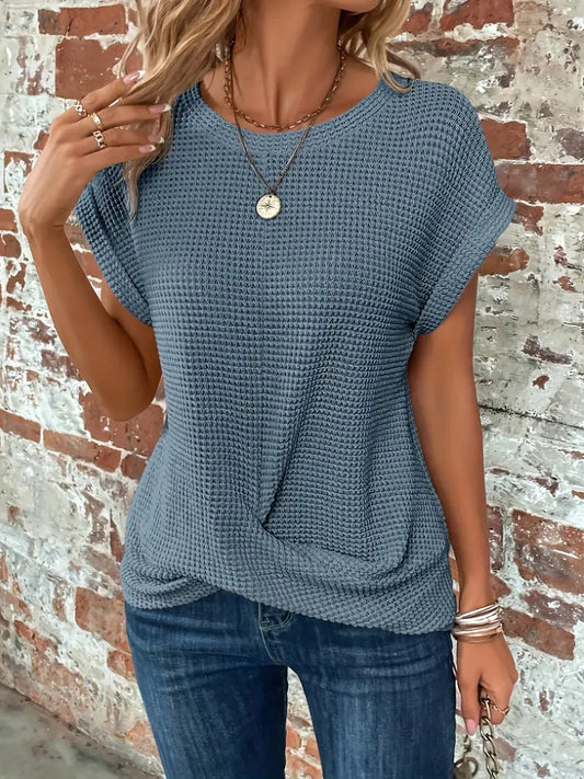 Lisa - Women's Knitted Top With O-Neck - photo 2