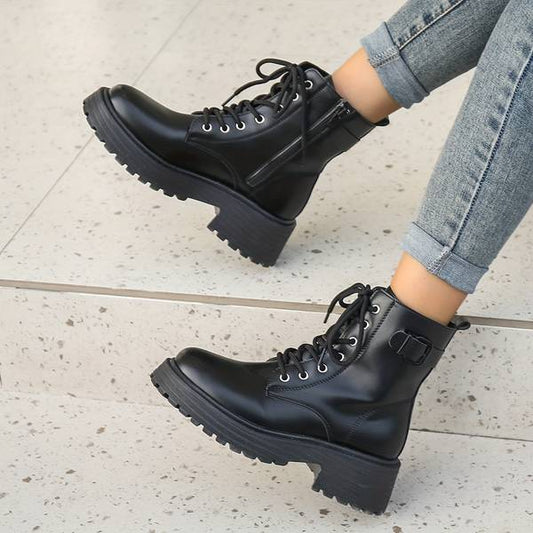 Rosalind - Women's Zipper Elevated Boots - photo 2