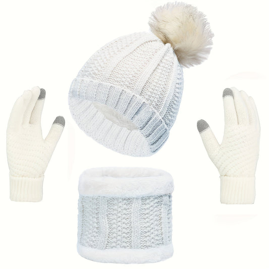 Freya - Warm 3-Piece Hat, Scarf and Gloves Winter Set for Women - photo 2