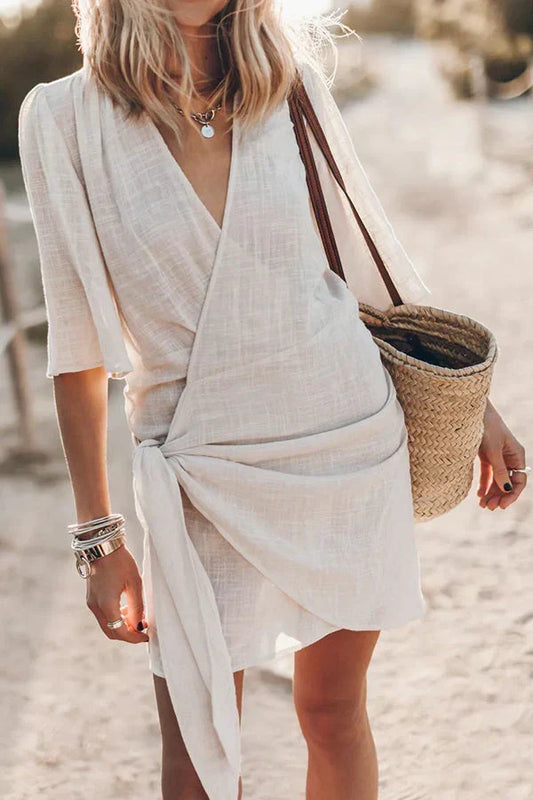 Petra - Women's Wrap Mini Dress - photo 2