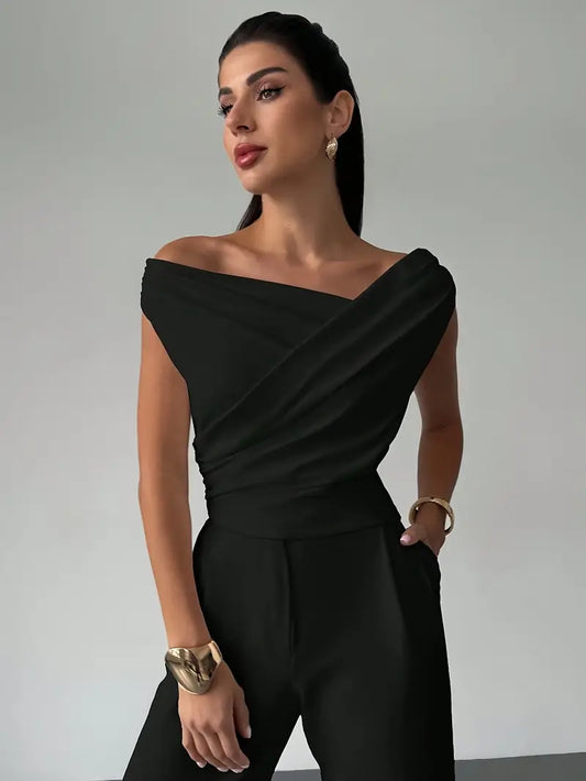 Alma - Women's Draped Evenings Top - photo 2