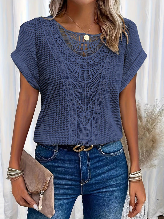 Genevieve - Women's Intricate Lace-Detail Top - photo 2