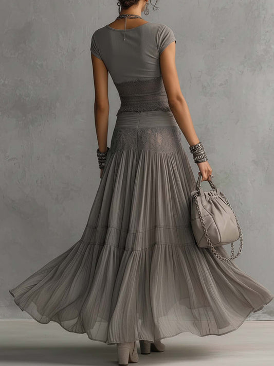 Alma - Women's Boho Maxi Two-Piece Set - photo 2