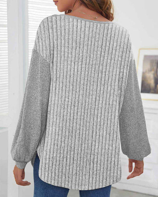 Clemence - Women's Medium Button-Detail Top - photo 2