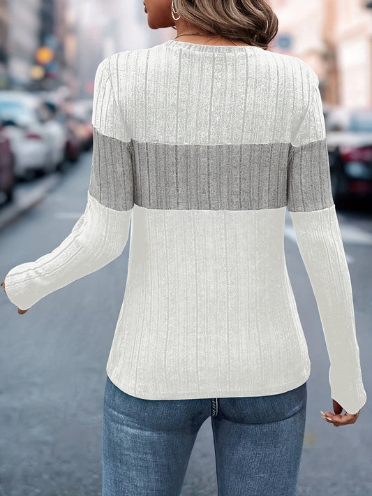 Winona - Women's Long Colourblock Sweater - photo 2