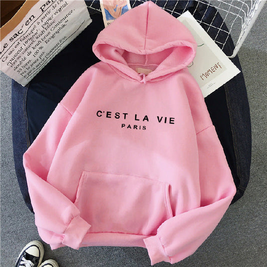 Jocelyn - Women's Letter Print Hoodie - photo 2