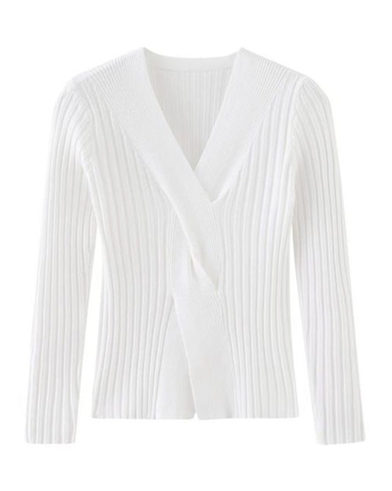 Danica - Women's Medium Twist-Front Sweater - photo 4