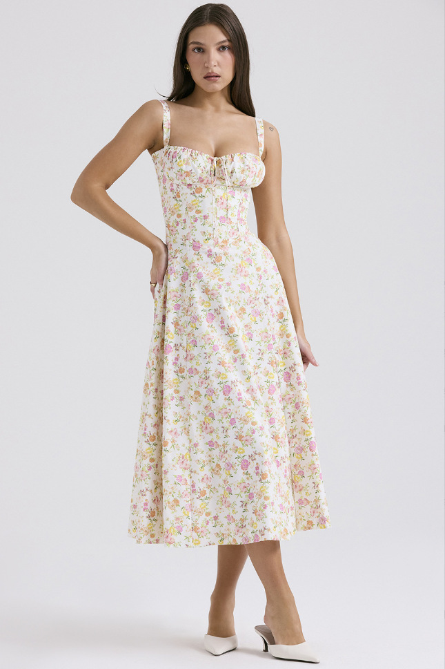 Delia - Women's A-line Midi Dress - photo 5