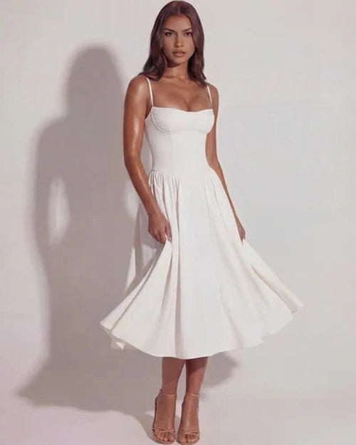Zinnia - Women's Midi Sweetheart Dress - photo 30