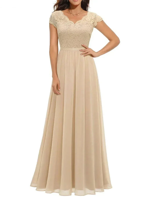 Saskia - Women's Fitted Maxi Dress - photo 2