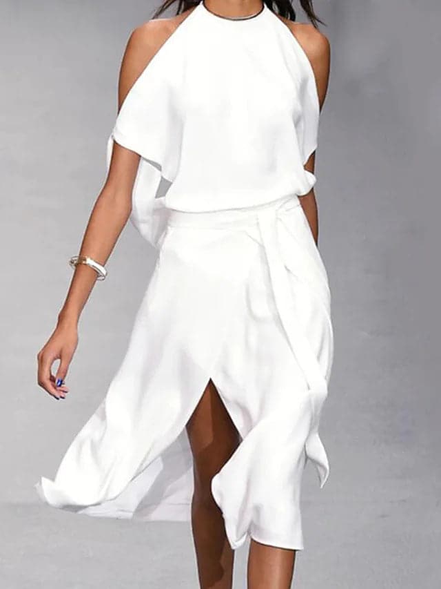 Ulrike - Women's Midi Fluid Dress - photo 3