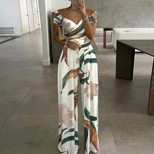 Wilhelmina - Women's Printed Jumpsuit Outfit Set - photo 2