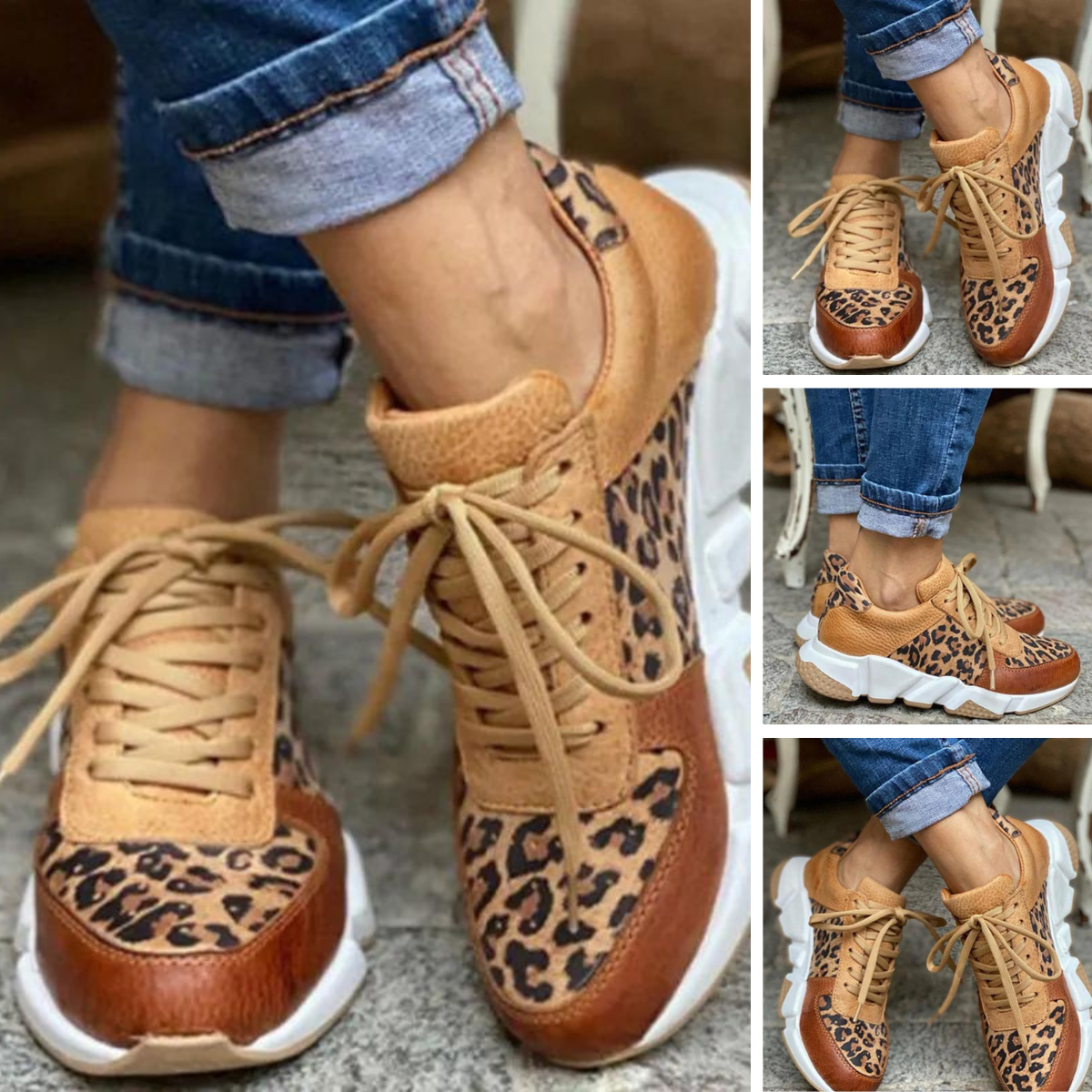 Delphine - Women's Lace-up Round Shoes