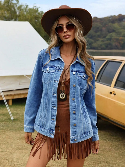Bexley - Women's Denim Relaxed Jacket - photo 2