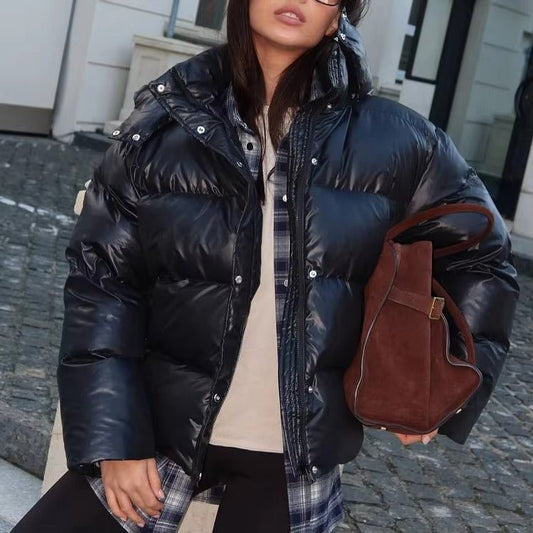 Alma - Women's Cropped Puffer Jacket - photo 2