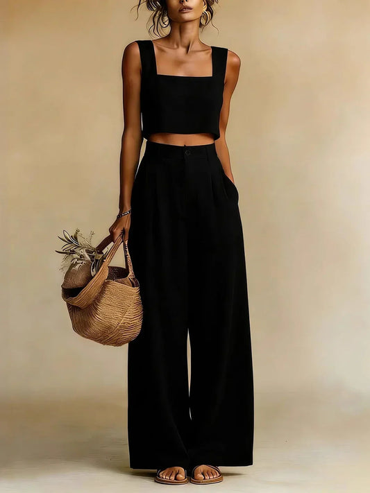 Elowen - Women's Palazzo Two-Piece Set - photo 2