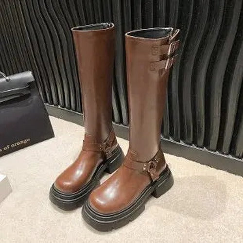 Alma - Women's Classic Buckles Boots - photo 2