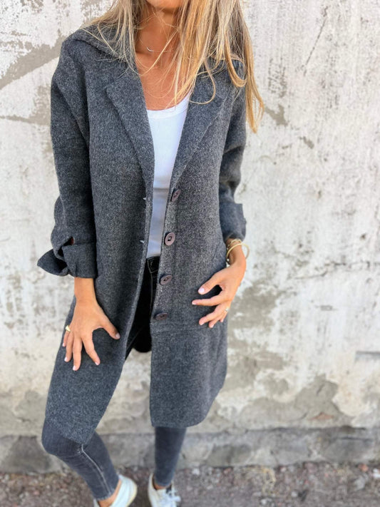 Ysolde - Women's Notched Lapels Coat - photo 2