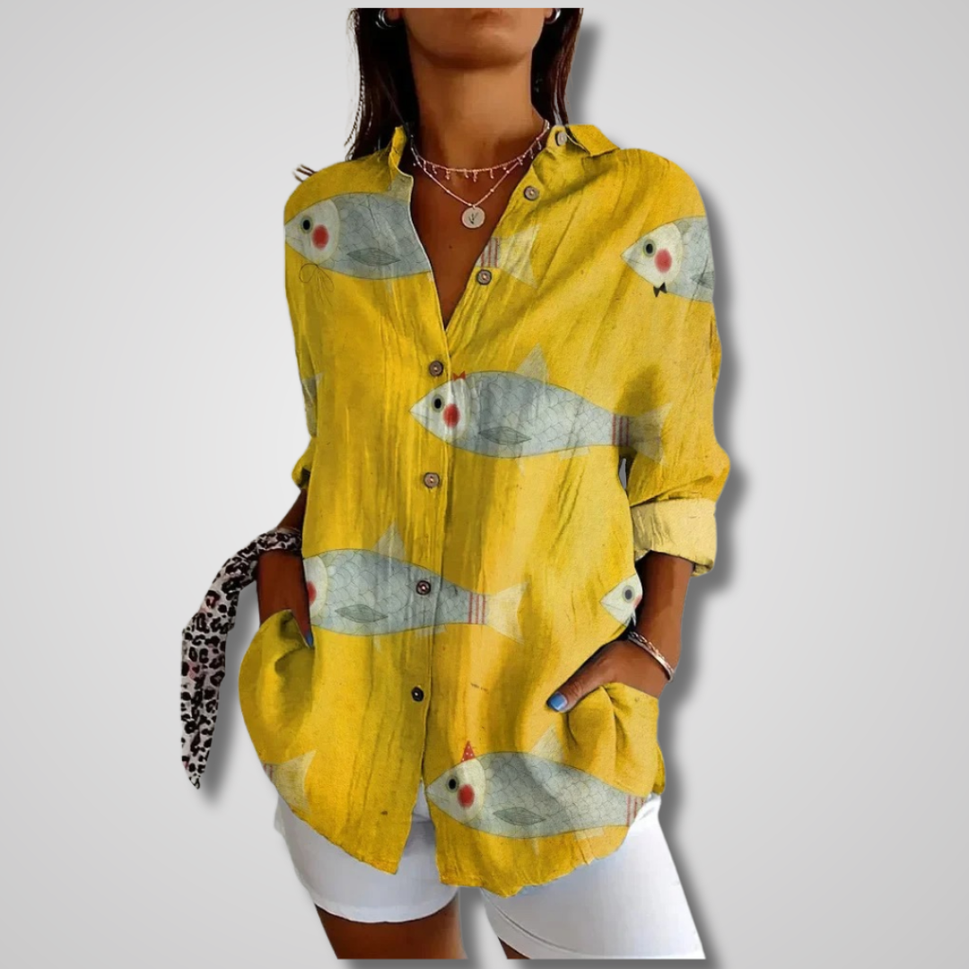 Helene - Women's Relaxed Vintage Blouse - photo 5