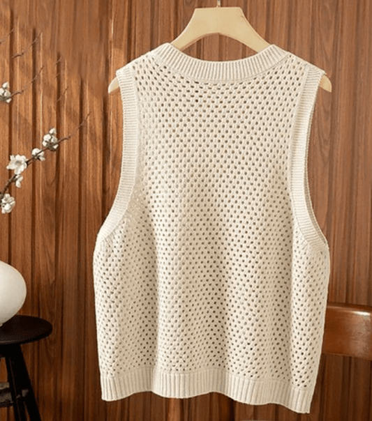 Aurelie - Women's Sleeveless Knit Sweater - photo 2