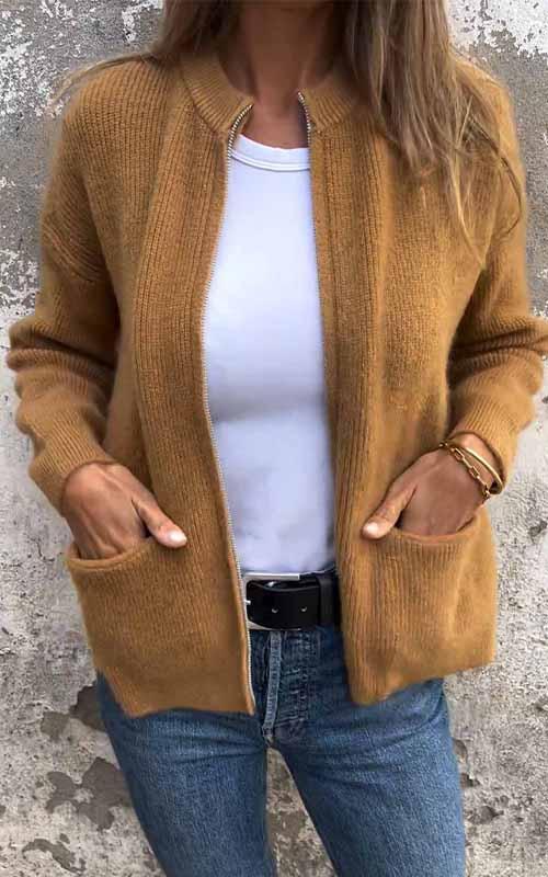 Anneliese - Women's Medium Zip-Up Cardigan - photo 7