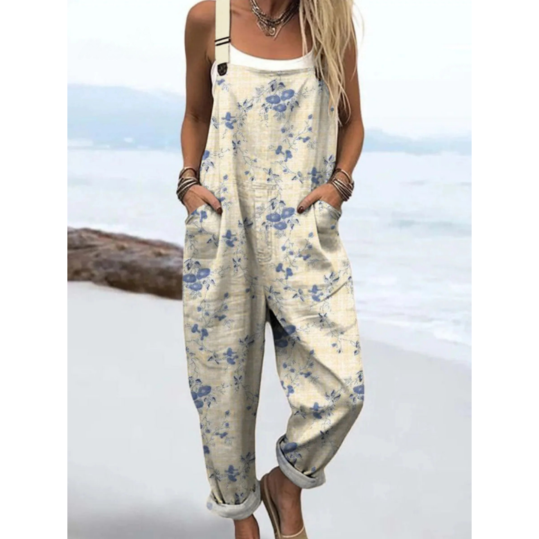 Lucienne - Women's Floral Jumpsuit Outfit Set - photo 1