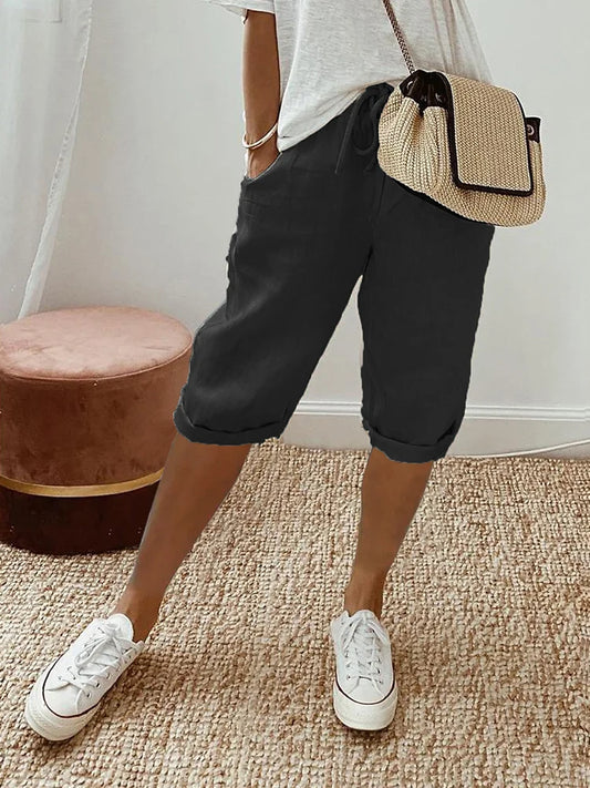 Clara - Cotton-Linen Women's Pants - photo 2