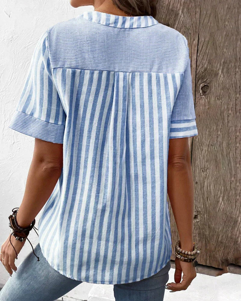 Lydia - Women's Soft Striped Blouse (Plus Size Available) - photo 8
