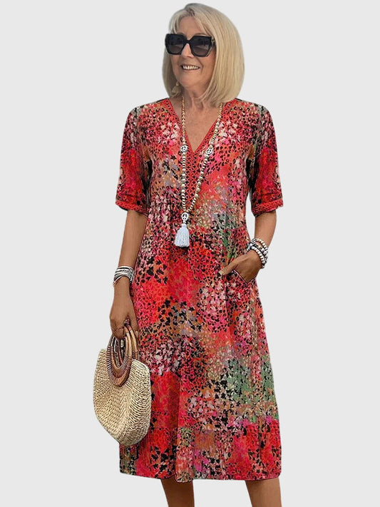 Alma - Women's Floral Lightweight Midi Dress - photo 2
