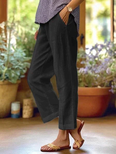 Agnes - Women's Wide-Leg Elastic Trousers - photo 2