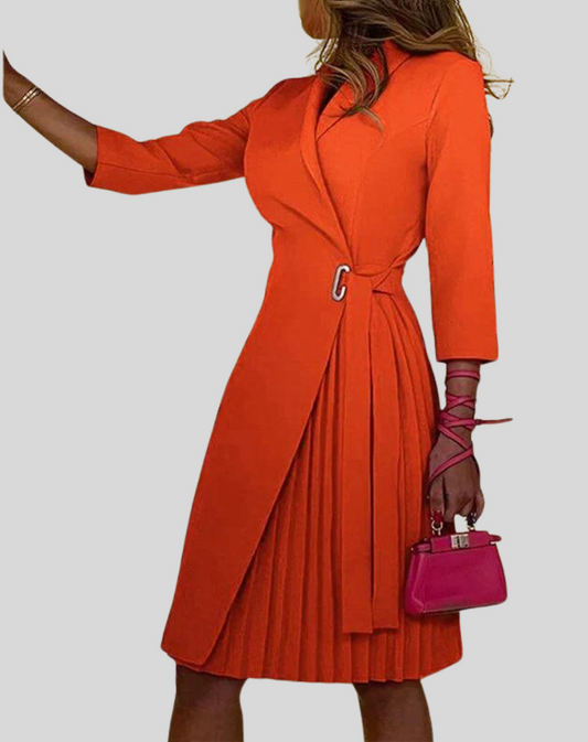 Amaia - Women's Fitted Midi Dress - photo 2