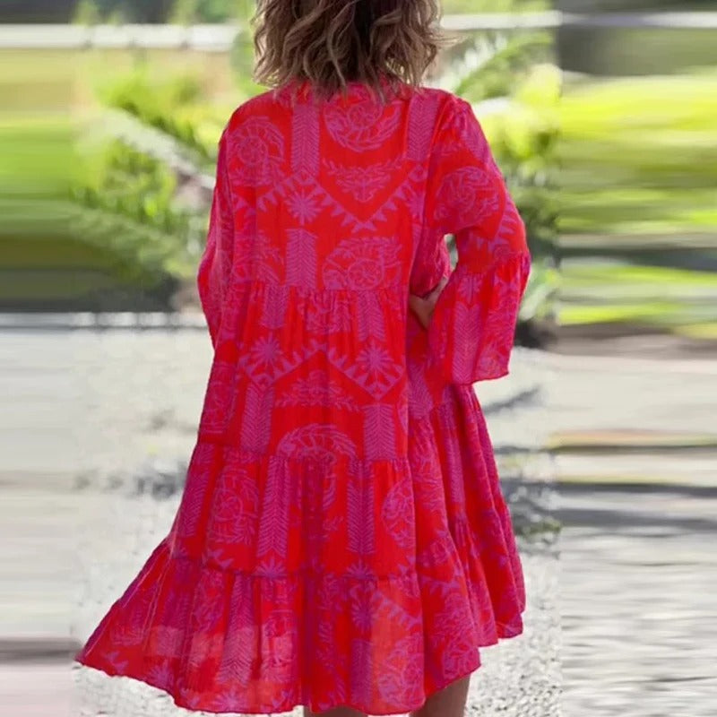 Daisy - Women’s Loose-Fitting Pink Dress - photo 3