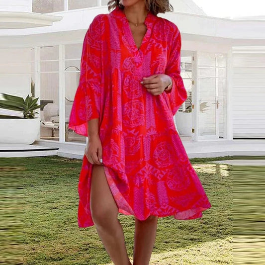 Daisy - Women’s Loose-Fitting Pink Dress - photo 2