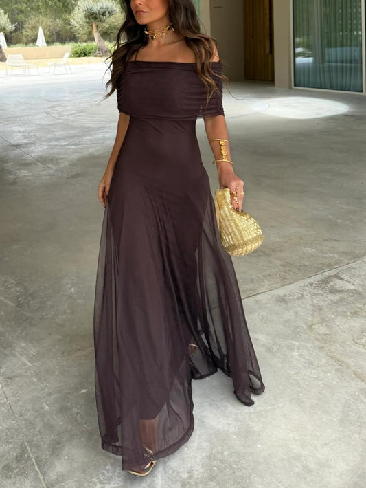 Berenice - Women's Gown Mesh Maxi Dress - photo 2