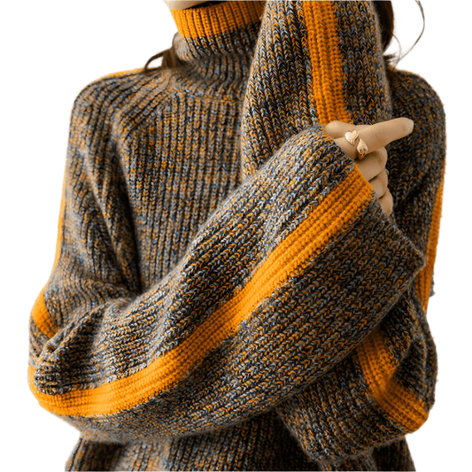 Lucienne - Women's Mixed Knit Sweater - photo 2