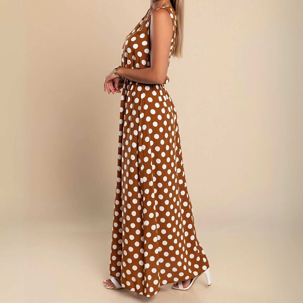 Lorelei - Women's Maxi Polka Dress - photo 8
