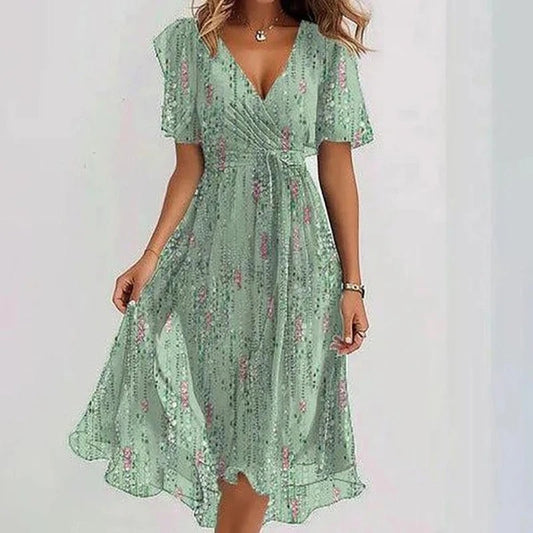 Kirsten - Women's Gown Ruffle Midi Dress - photo 2