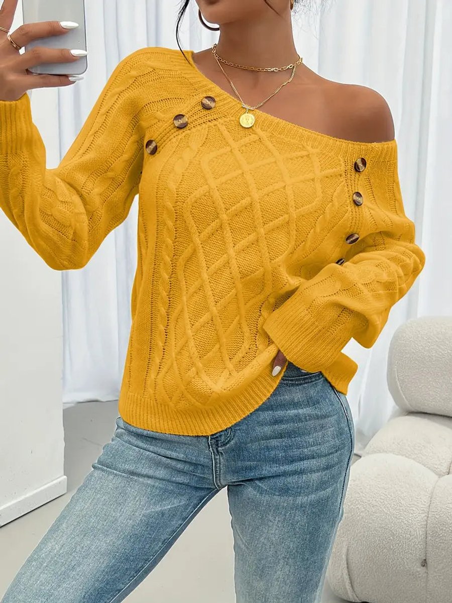 Anneliese - Women's Cable Knit Sweater - photo 12