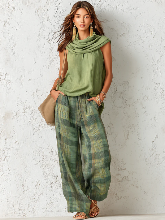 Ottilie - Women's Sleeveless Boho Two-Piece Set - photo 2
