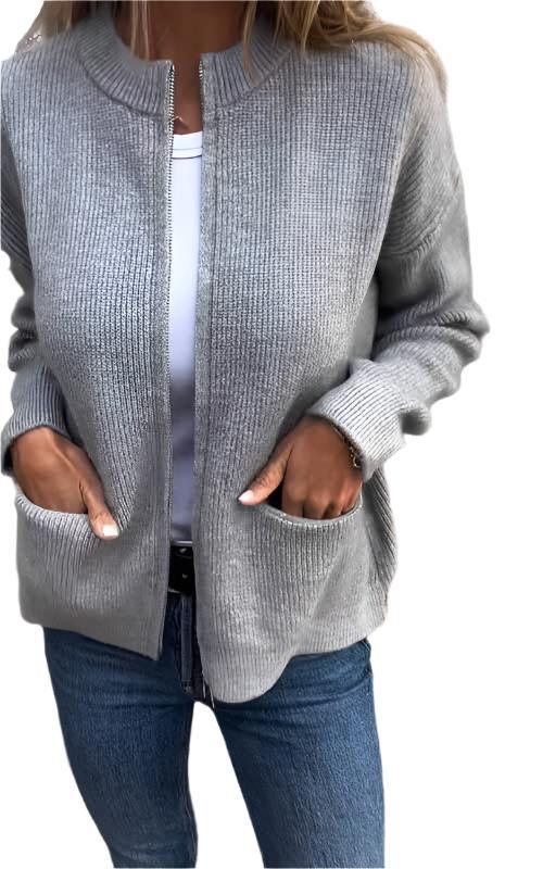 Dagny - Women's Zip-Knitted Jacket - photo 2
