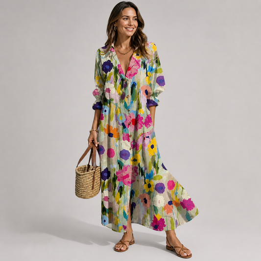Adeline - Women's Floral Beach Maxi Dress - photo 2