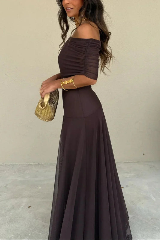 Wilhelmina - Women's Maxi Asymmetric Dress - photo 2