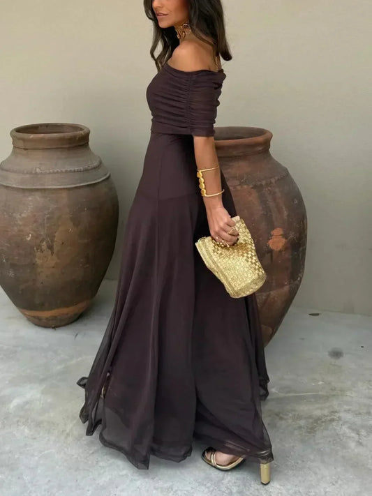 Eliane - Women's Maxi Off-Shoulder Dress - photo 2