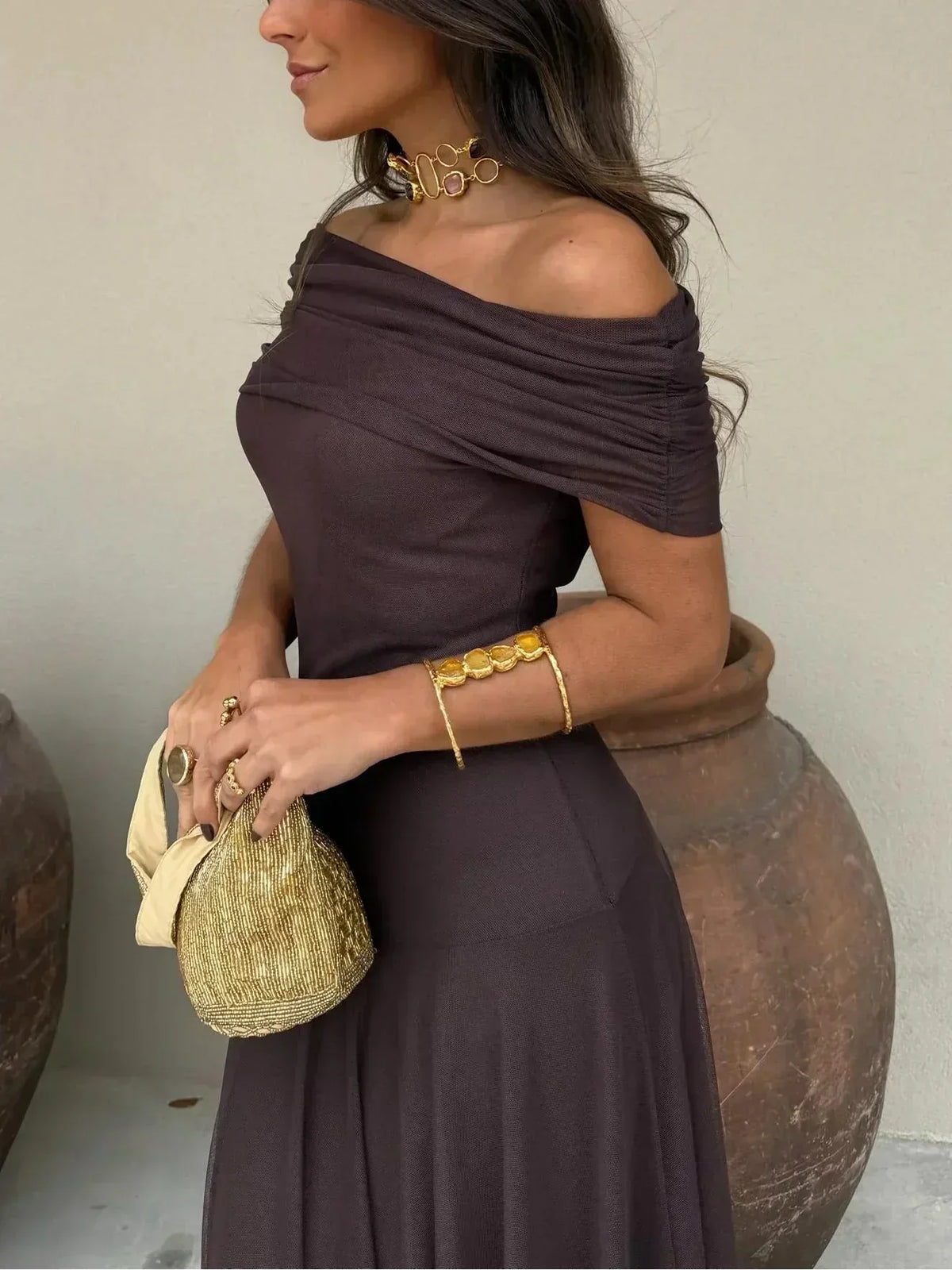 Eliane - Women's Maxi Off-Shoulder Dress - photo 5